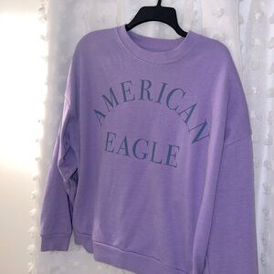 purple american eagle sweatshirt.